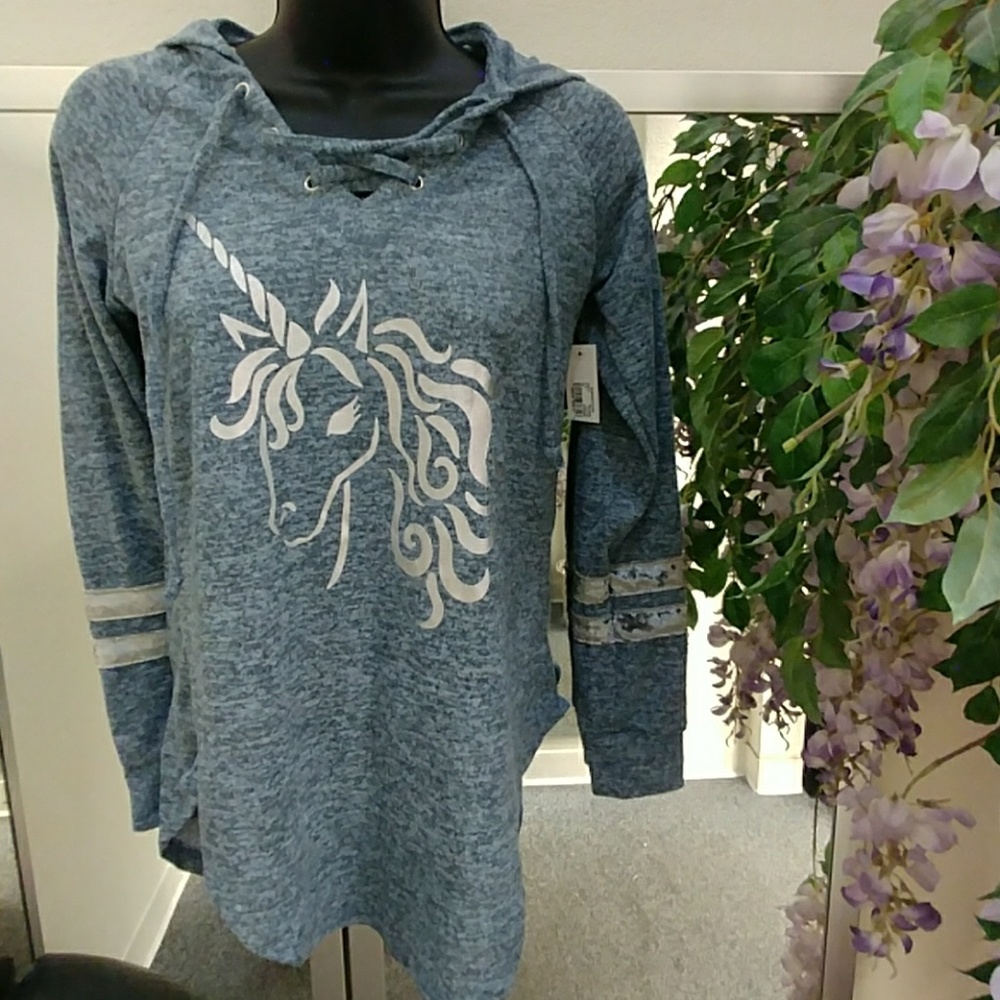 No Boundaries Unicorn Hooded Shirt